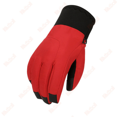 red winter ski men gloves